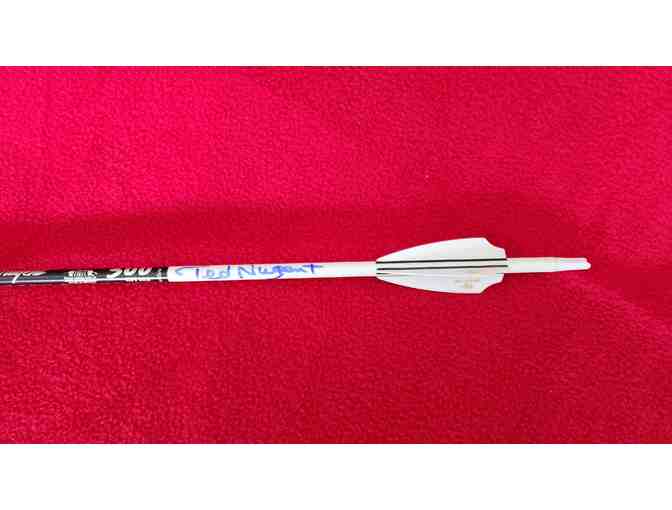 Ted Nugent signed hat, photo and two arrows