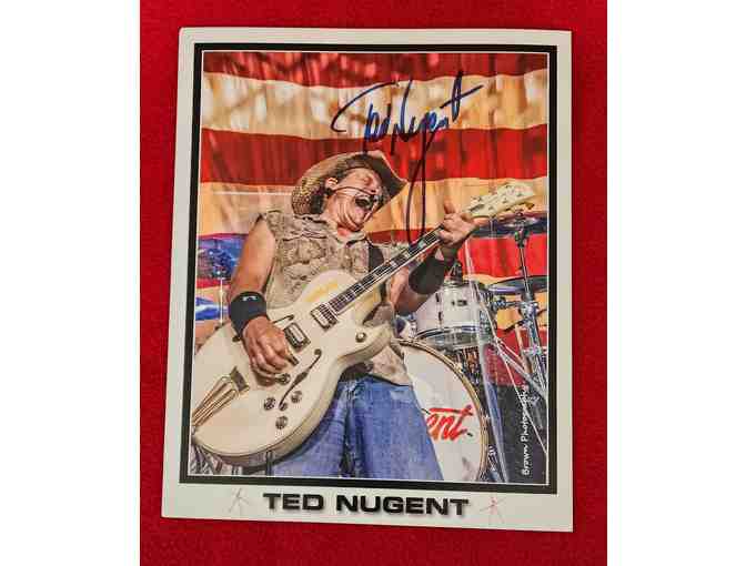 Ted Nugent signed hat, photo and two arrows