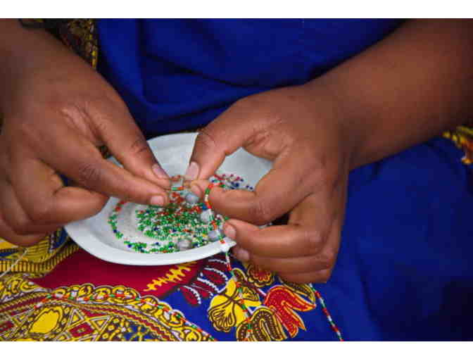 Beaded Basket handcrafted by South African artisan