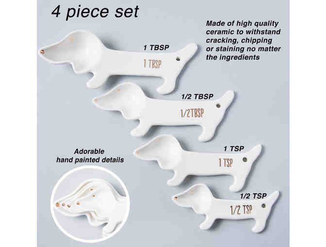Measuring Spoons! - Ceramic Dachshund Measuring Spoons - Set of 4