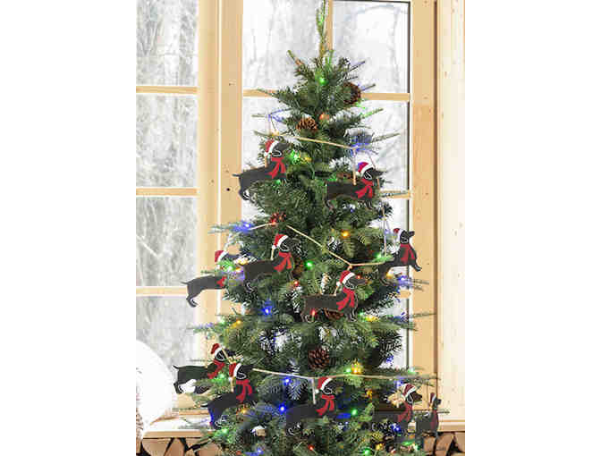 Glitzhome Metal Christmas Dachshund Garland