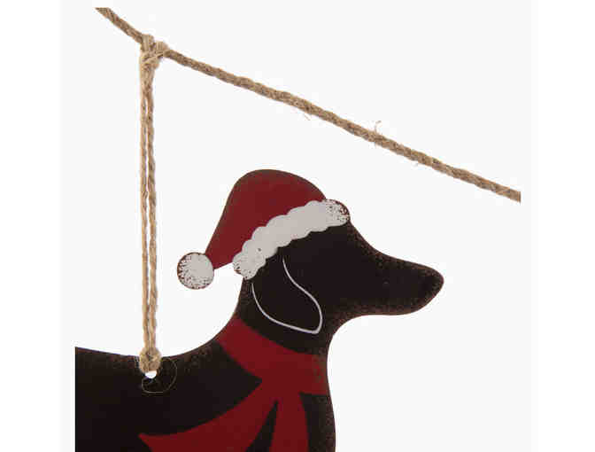 Glitzhome Metal Christmas Dachshund Garland