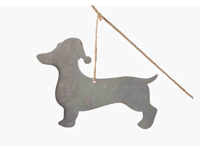 Glitzhome Metal Christmas Dachshund Garland