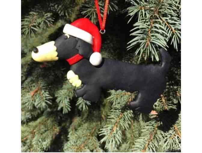 Christmas Ornament - 2 total: 1 Red and 1 Black Dachshund Ornaments - BUY-IT-NOW