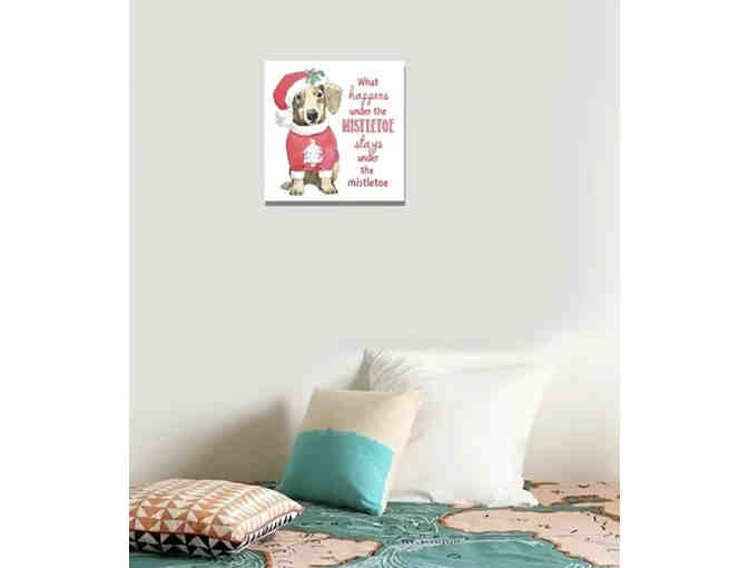 Fun Canvas (canvas only; no frame) for Christmas! What happens under the mistletoe...