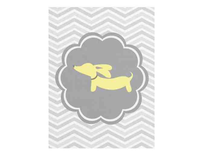 Dachshund Baby Gift Set: Blanket, Paci & Tote
