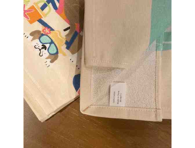 Dogs Beach Day Kitchen Towel (Set of 2)