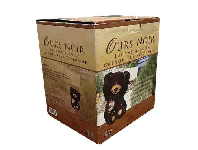 Statuary - Black Bear Playing with Frog - by Alpine Corp