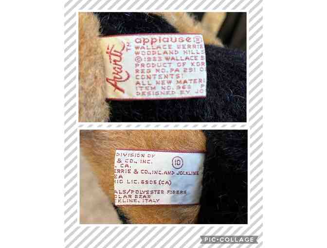 Vintage 1985 Avanti Applause Black and Tan Dachshund -- 19' Stuffed Plush Toy