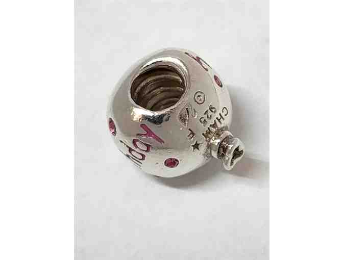 Chamilia Happy Birthday Balloon Fuschia Swarovski Silver 925 Bead