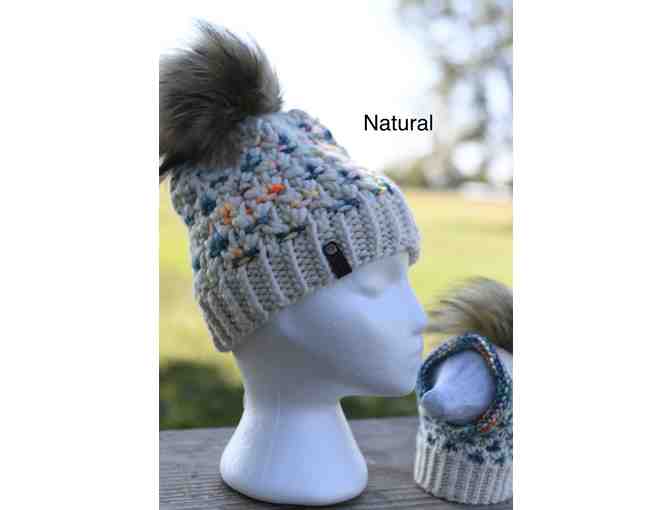 Hand Knitted Matching Hat Set! For you and your pup! Choice of Whole Grain or Natural!