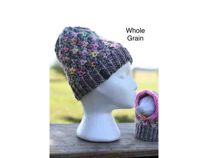 Hand Knitted Matching Hat Set! For you and your pup! Choice of Whole Grain or Natural!
