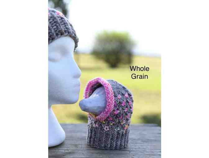 Hand Knitted Matching Hat Set! For you and your pup! Choice of Whole Grain or Natural!