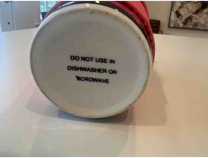 Pink Dachshund Ceramic Travel Mug