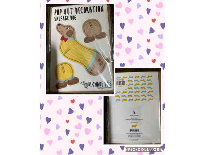 Pop Out Dachshund Card - hand carried from Scotland! Super Unique!