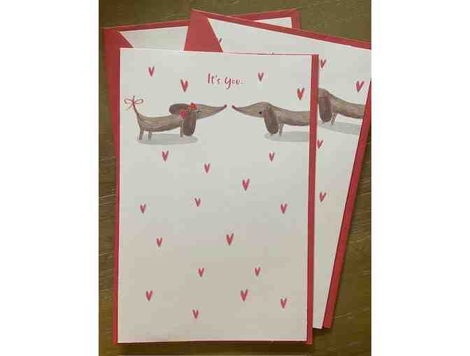 3 Pack Dachshund Valentine's Cards