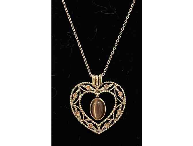 Interchangeable Heart Pendant Necklace by Monet2 - 4 Beautiful Looks with one Necklace