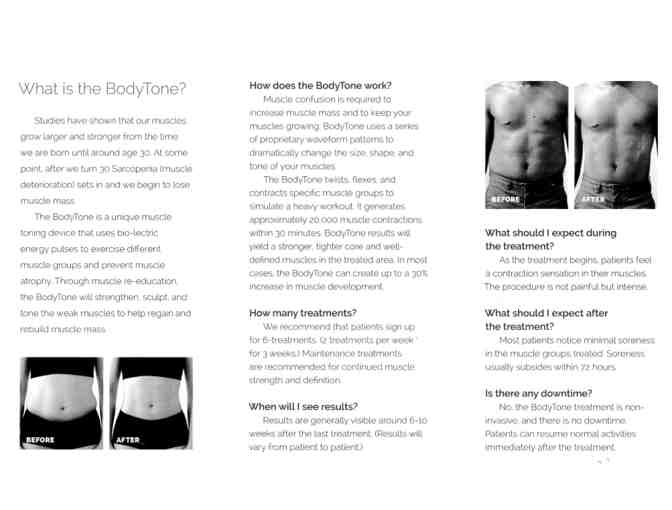 Body Contouring (1 Area, 2 Sessions) and Body Tone