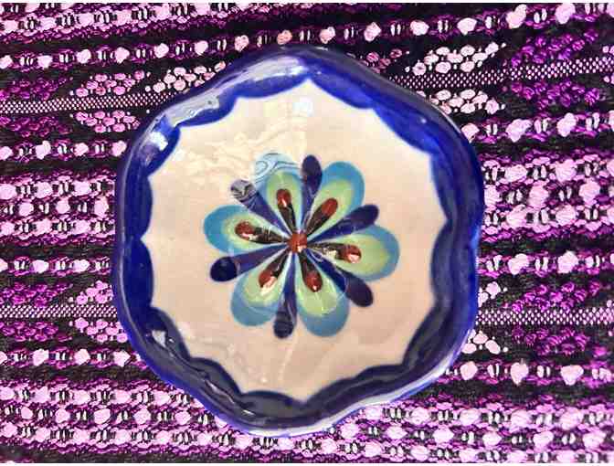 Atitlan Elegance: Handcrafted Tray & Ceramic Dish Set