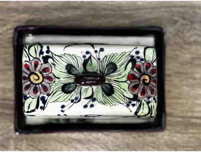Hand-Painted Guatemalan Butter Dish - Santa Catarina Palopo