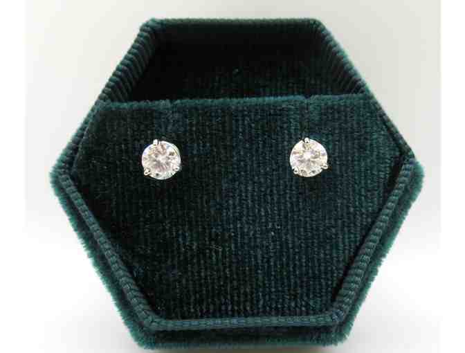 Whiplash Curve 14K Gold and Moissanite Pierced Earrings