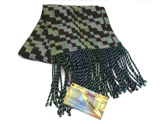 Beautiful Handwoven Silk Wool and Meander Scarf by Carolyn Jones - Photo 4