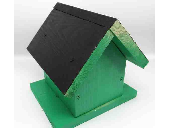 Green with White Trim Bird House