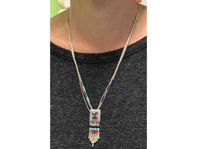 QT Quoc American Indian Inspired Liquid Sterling Silver Necklace