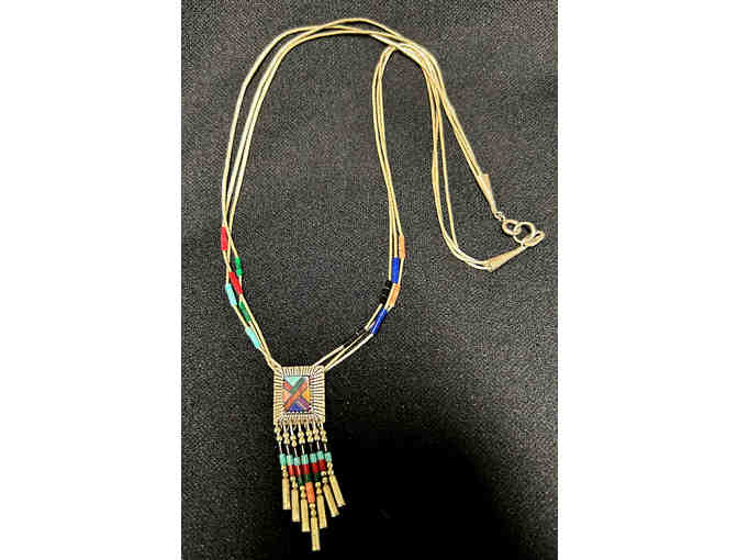 QT Quoc American Indian Inspired Liquid Sterling Silver Necklace