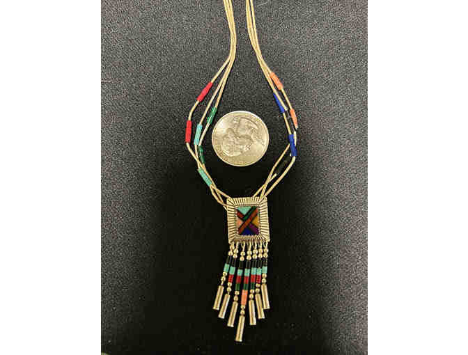 QT Quoc American Indian Inspired Liquid Sterling Silver Necklace