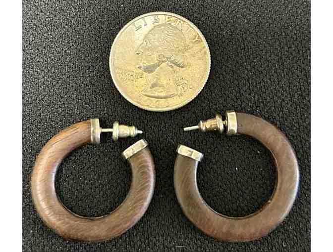 Baroni Teak Earrings - Two Pair - Set A