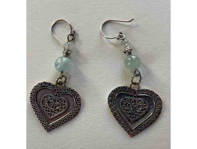 Baroni Silver Heart Earrings