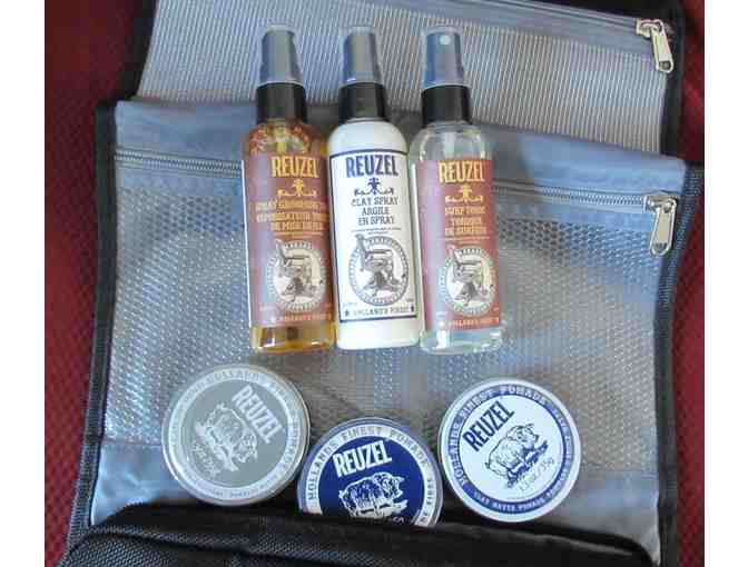 Reuzel Men's Hair Styling Products Kit in a Black Travel Case