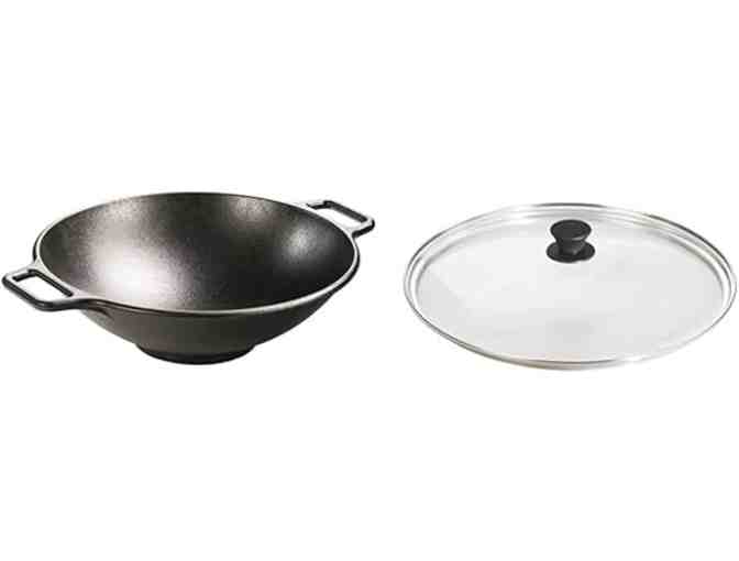 Lodge Cast Iron Wok with Custom Lid
