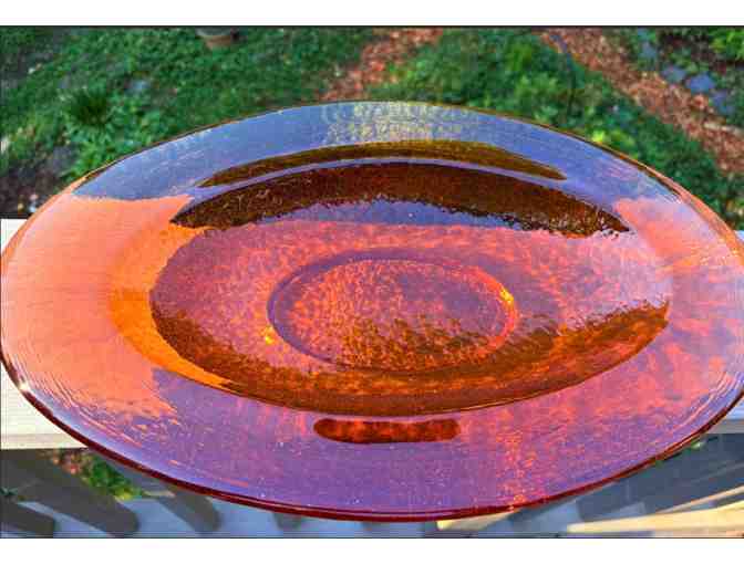 Fire and Light Copper-Color Eliptical Bowl and a Copper Heart