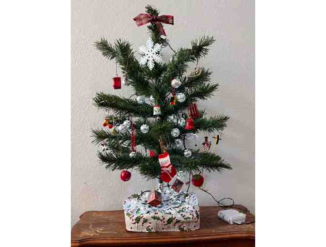 Small Christmas Tree with Cute Miniature Ornaments