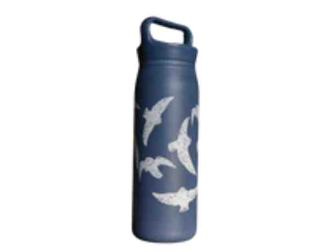 Snowy Owl Coffee selection, water bottle and two coffee mugs