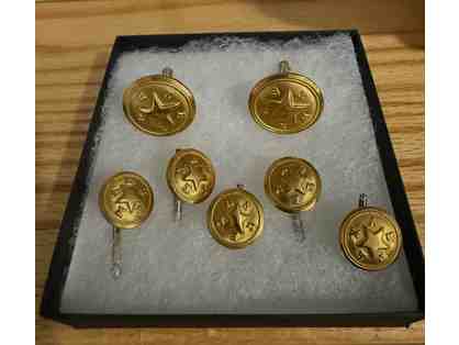 Custom Texas Uniform Button Cufflink and Stud Set