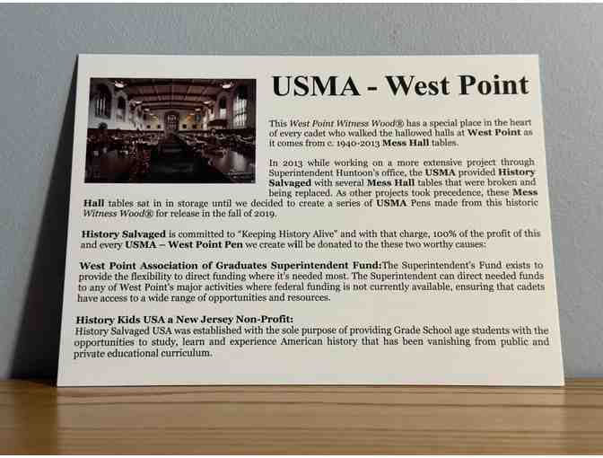 A West Point Pen: Chrome Rollerball Pen Made Of Wood From West Point Mess Hall