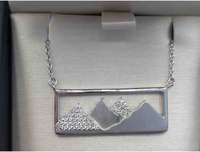 Custom Made Sterling Silver Mountain Necklace