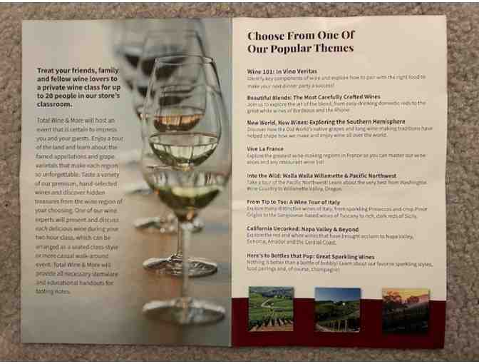 Private Wine Class (for 20!) - at Total Wine ($600 Value)