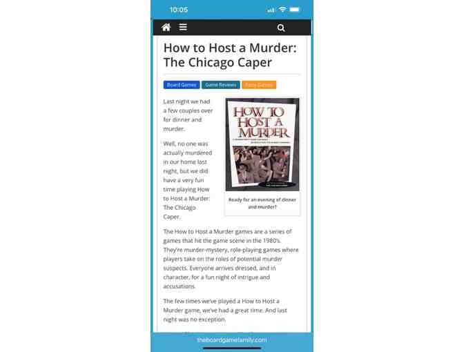 Party Game: 'Murder Mystery' (1996 Vintage) - New, 1920's