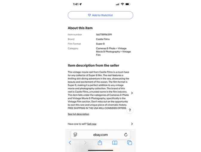 SCUBA MOVIE (1960's Vintage) - 'Skin Diving', On Super 8 Film