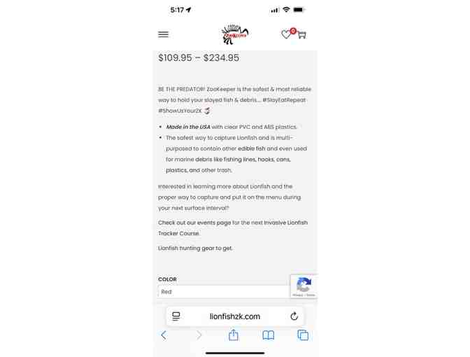 LIONFISH, ZOOKEEPER - Travel / Marine Capture (Red 12") - Photo 4