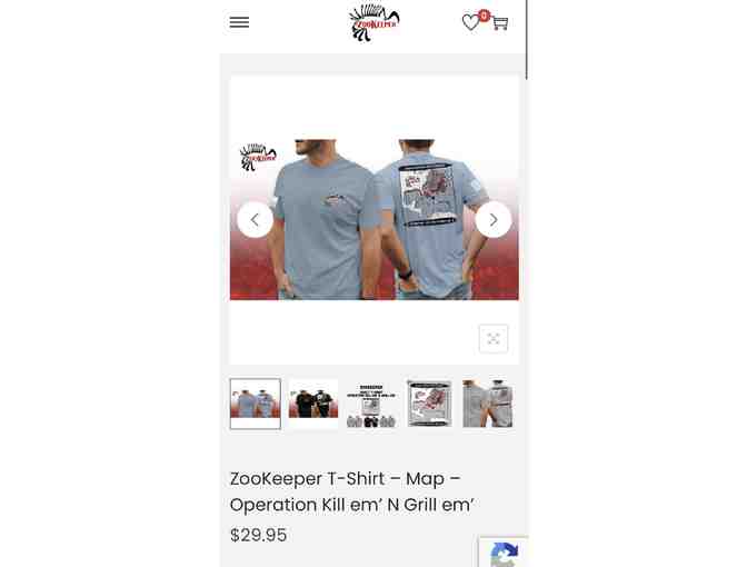 T-Shirt: LIONFISH HUNTER (in Blue, Adult Medium)