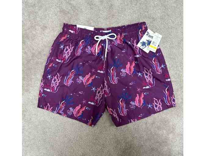 Bathing Suit: FISH CORAL (New, Size Medium, Trunks Co) - Photo 1