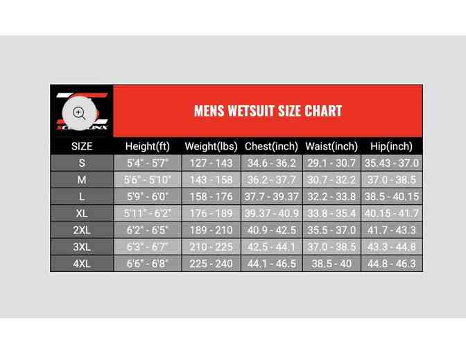 Wetsuit: MENS 5mm (Winner picks Size/Color) - FREE Shipping)