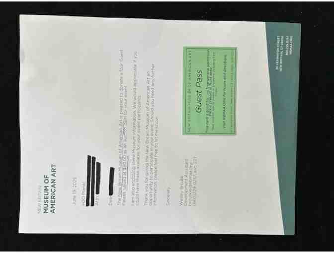 ADMISSION 'Art Museum' (4 Passes, to New Britain Art Museum)