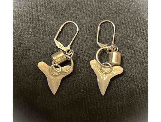 JEWELRY: Earrings, SHARK TOOTH (Silver, Handcrafted)