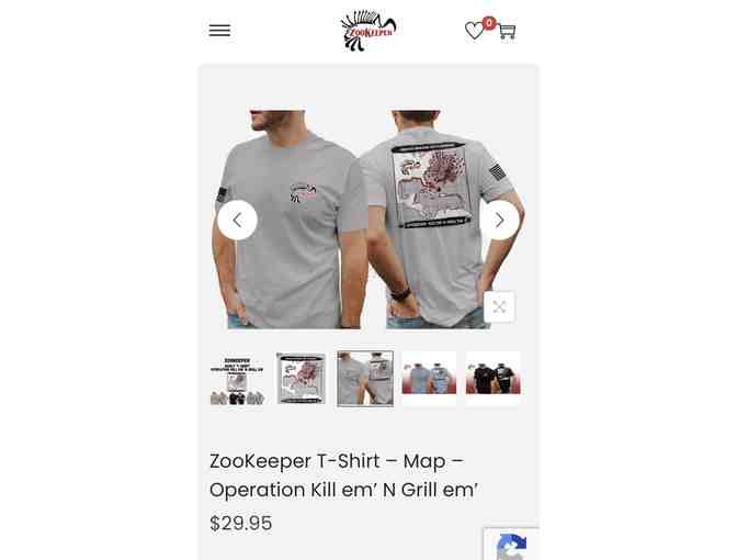 LIONFISH: T-Shirt (In Grey, Adult Size Large)